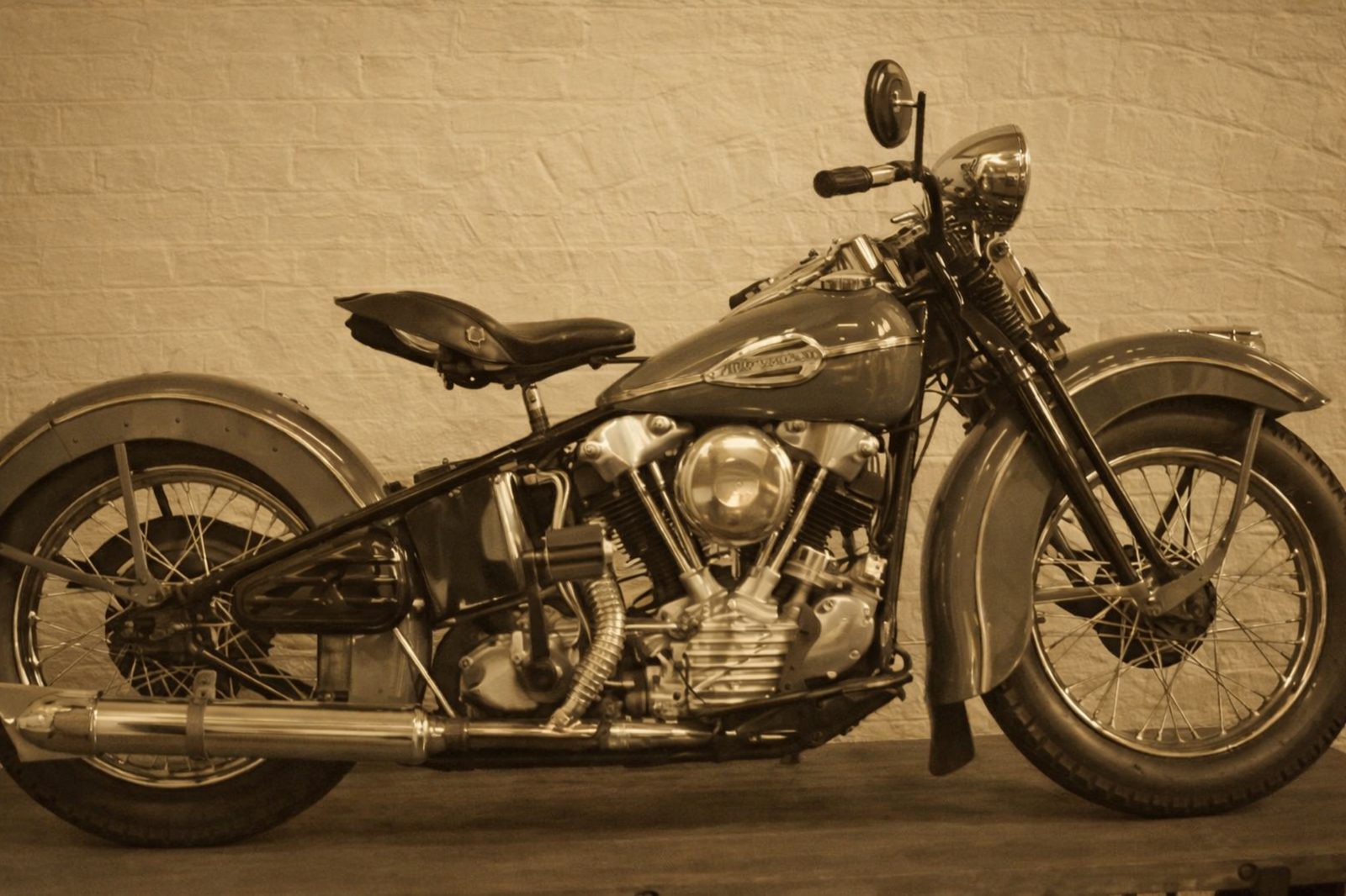 Classic motorcycle photograph